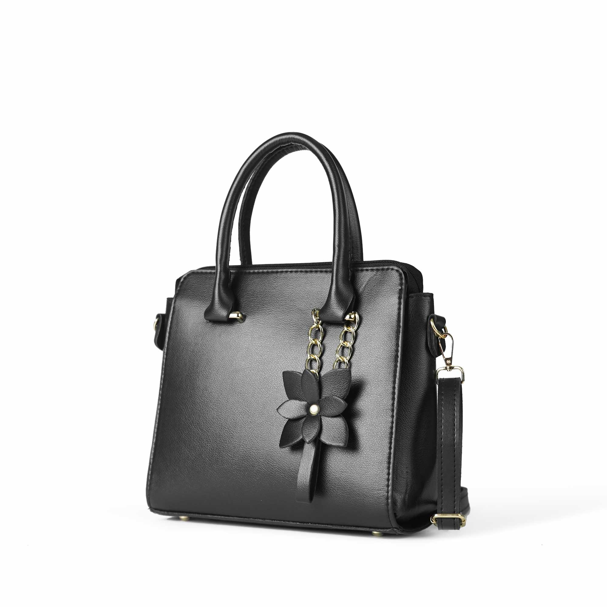 imgi_96_black3_051dbff9-614f-48c1-9b4c-b2c2ceea7ce6 Women’s Black Floweret Shoulder Bag - Image 4